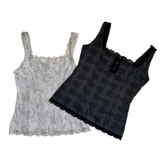 ARIANNE Women Tank Tops, Lace, Size Medium, Set of 2 - Picture 1 of 4